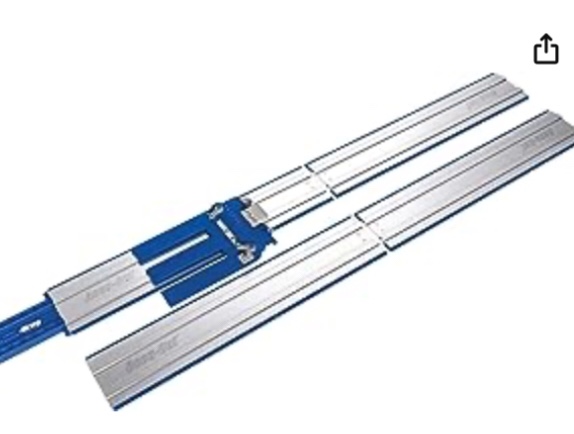 Kreg KMA3700 Accu-Cut XL - Track Saw Guide - With Universal Sled - Make Cross-, Rip- & Angled-Cuts Easily - Straight Cut Guide Track System - Circular Saw Track Guide