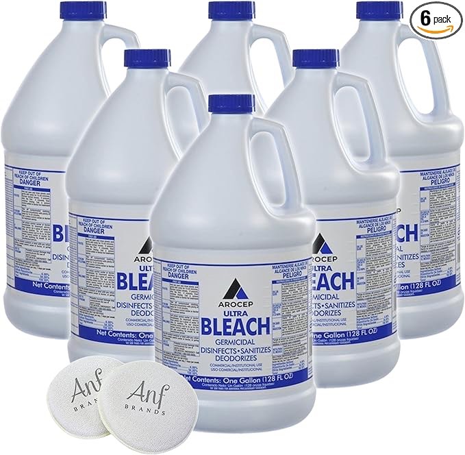 Bleach Pure Bright Germicidal Liquid 1 gal. Jug Chlorine Scent (Case of 6)