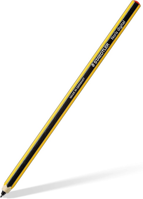 STAEDTLER 180 22 Noris digital classic, EMR Stylus in Pencil Shape, fine 0.7 mm tip, 4096 pressure-sensitivity levels, no charging required (Please check the compatibility list before purchase),Yellow Noris digital classic Noris digital