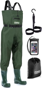 Foxelli Neoprene Chest Waders, Camo Hunting & Fishing Waders for Men & Women with Boots, Waterproof Bootfoot Waders