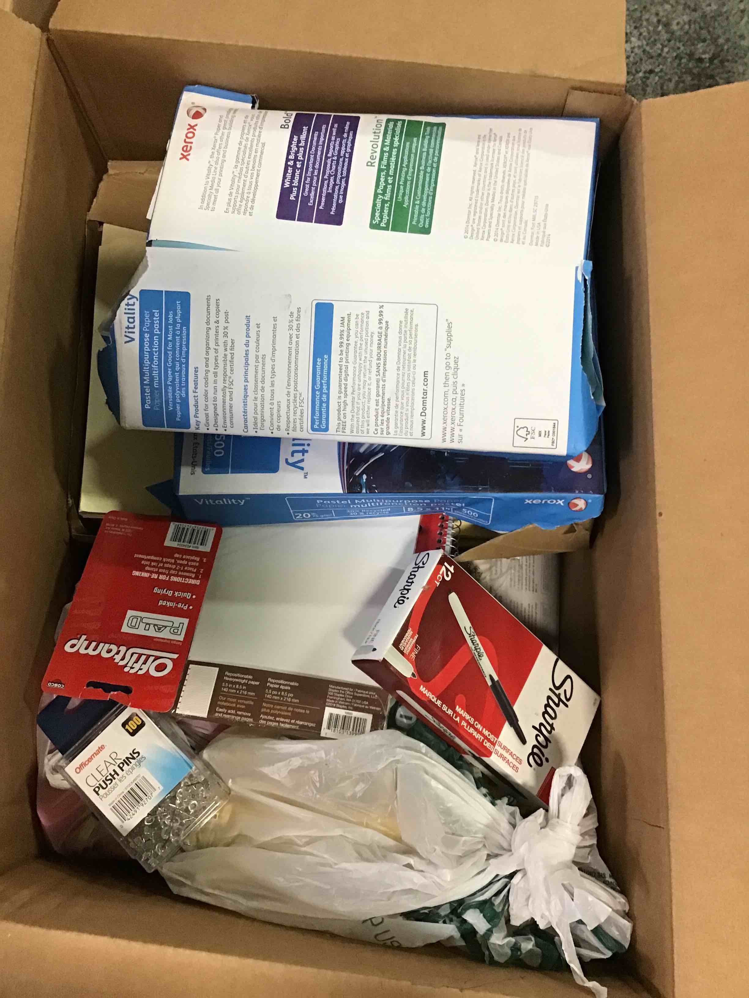 Assorted school office supplies 
