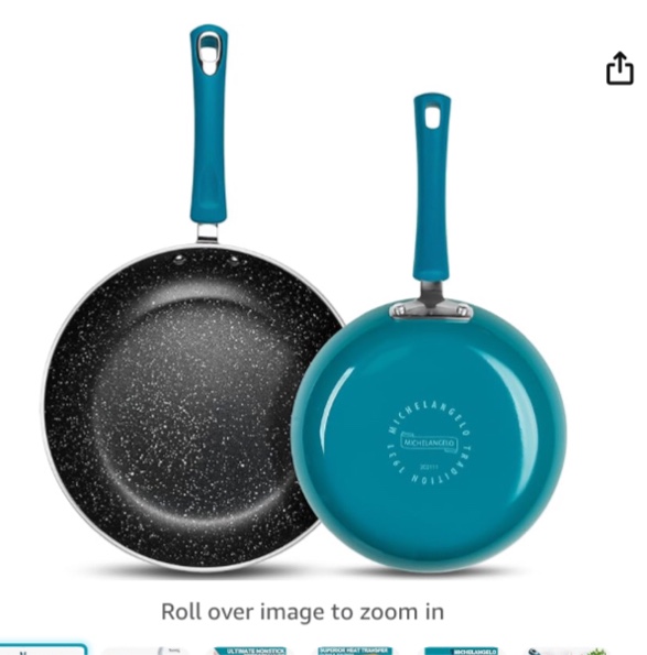 Michelangelo Aluminum Fry pan set 24&28cm