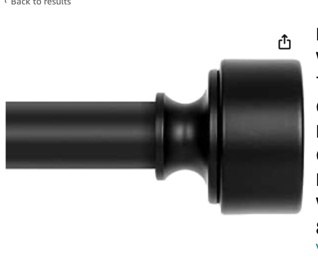 Black Curtain Rods for Windows 48 to 84 Inch(4-7ft),Noble Metal End Cap Curtain Rods,1 Inch Diameter Heavy Duty Curtain Rod,Adjustable Drapery Rods,Telescoping Window Curtains Rod 36-88",Matte Black