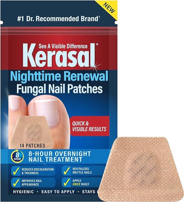 Kerasal Nighttime Renewal Fungal Nail Patches - 14 Patch - Overnight Nail Repair for Nail Fungus Damage, 8-Hour Nail Treatment Restores Healthy Appearance Visit the Kerasal Store