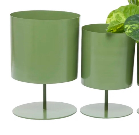 Gabriele 2- Piece Modern Metal Planter Set