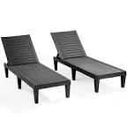 Outdoor Patio Waterproof Chaise Lounge Chairs(set Of 2)
