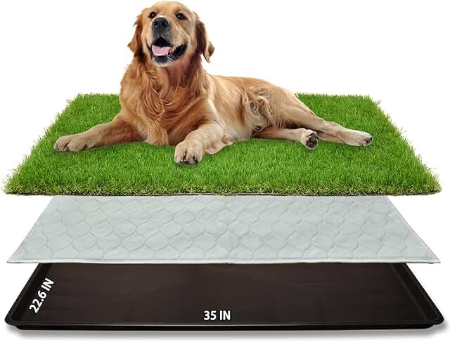 39" x 31" Dog Grass Pee Pads, Grass Pad for Dog Potty, Versatile Indoor & Outdoor Artificial Turf Pet Grass Mat - Ideal for Puppy Potty Training, Grass Pee Pads for Dogs Washable 39x31 Inch