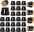Large Chair Leg Floor Protectors 20Pcs Furniture Sliders for Hardwood Silicone Pads Silicone Covers BUMACO(Black, Fit 1.3"-2") Universal Large (Fit 1.3"-2") Black-20 Pcs
