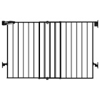 Babelio 34" Extra Tall Baby/Dog Gate with No Threshold Design Walk Thru Door, 26-43" Auto Close Safety Gate for Babies, Elders and Pets, Fits Doorways, Stairs, and Entryways, Black