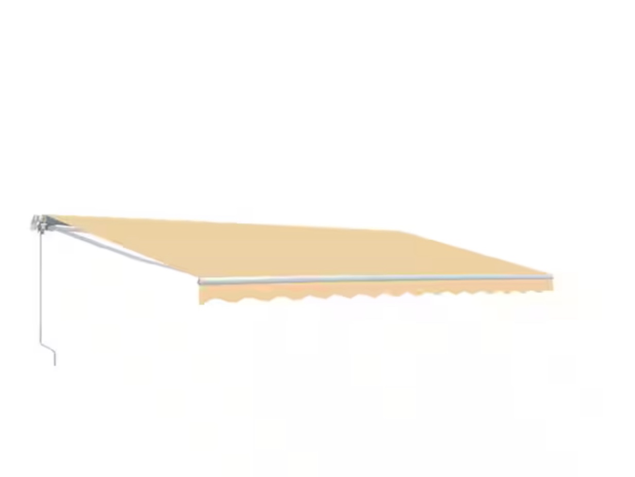 ALEKO 10 ft. Motorized UV Polyester Retractable Patio Awning in Ivory
