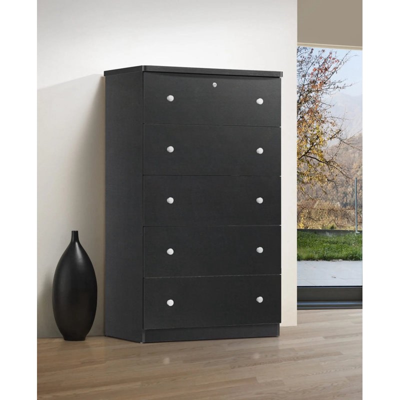 Manara 5 - Drawer Dresser, Black