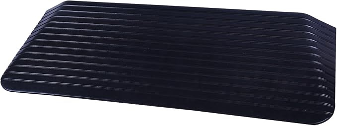 BESEA 2.5" Rise Rubber Threshold Ramp Wheelchair Ramp for Home Doorways 3.6 Feet Long 2200lbs Load Capacity Power Scooter Ramp