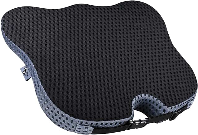 Dreamer Car Wedge Seat Cushion for Car Seat Driver/Passenger- Car Seat Cushions for Driving Improve Vision/Posture - Memory Foam Car Seat Cushion for Hip Pain (Mesh Cover,Gray)