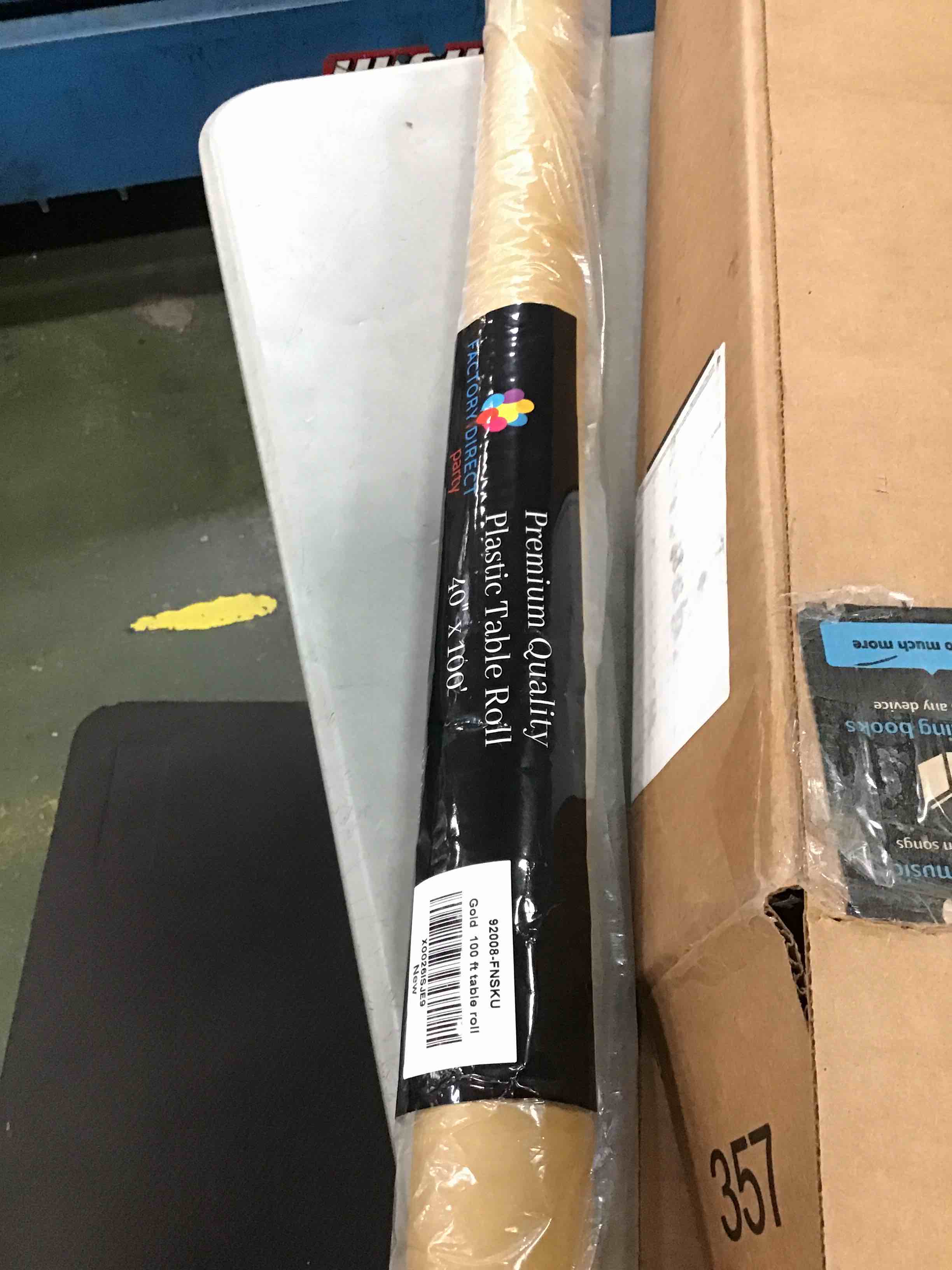 Exquisite White Plastic Table Cover Roll 40" X 300' Table Cloth Plastic Cover Roll - Premium Quality Banquet Rolls - Disposable Tablecloth Rolls - Table Cloth Rectangle Table Rolls