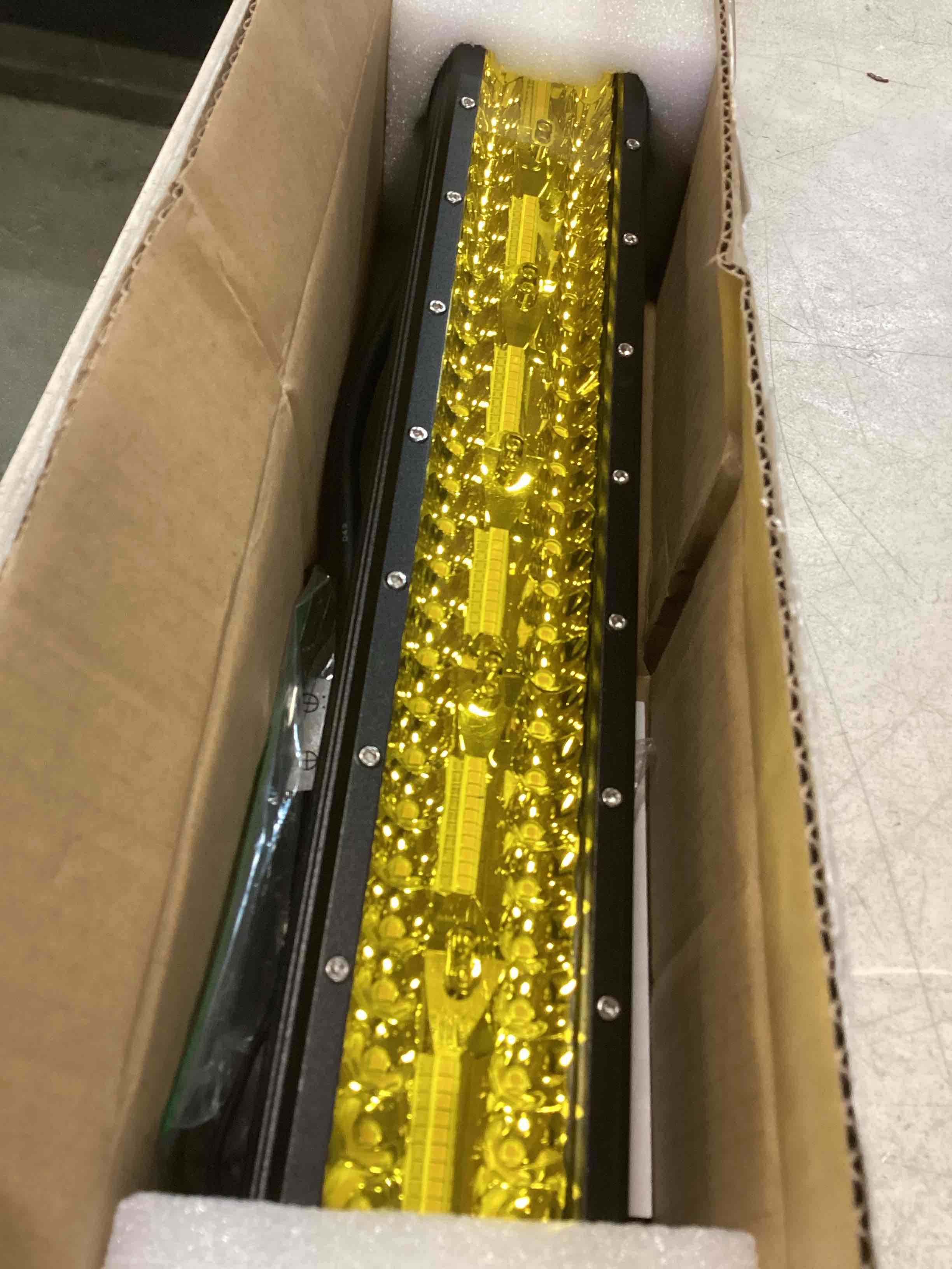 Nilight 420W 20Inch Amber Lights Triple Row Flood Spot Combo 42000LM Bar Driving Boat Led Off Road Lights for Trucks, 2 Years Warranty