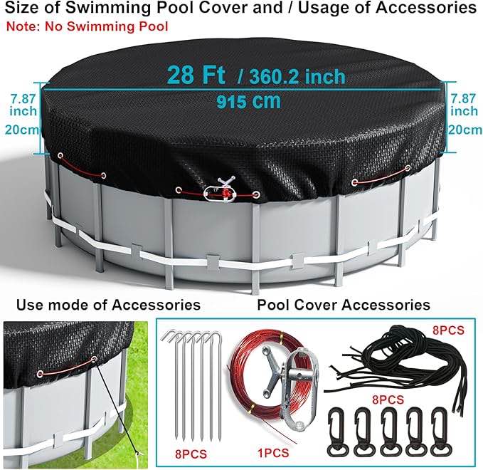 13 x 7 Rectangle Pool Cover Swimming 157 X 83 in Rectangular Frame Pool Cover 13.12 * 6.92FT Dust Proof Rain Proof 156x84 Garden Outdoor above Ground Pools Cover