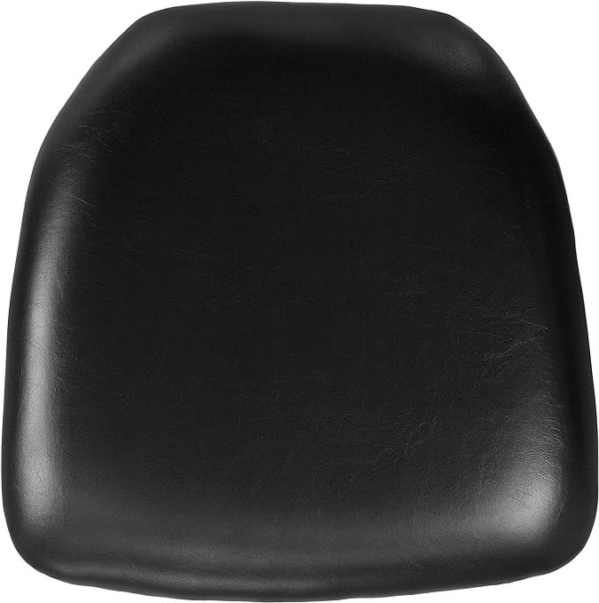 (2 pack)Back Chair Cushion Vinyl Black 