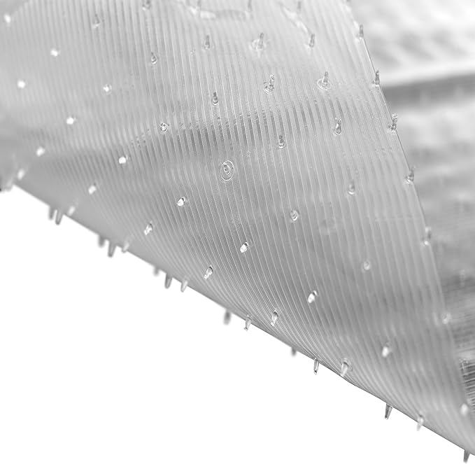 RESILIA Clear Vinyl Plastic Floor Runner/Protector for Low-Pile Carpet - Easy to Clean, Stain-Resistant Vinyl, Clear, 27 Inches Wide x 12 Feet Long, Made in The USA