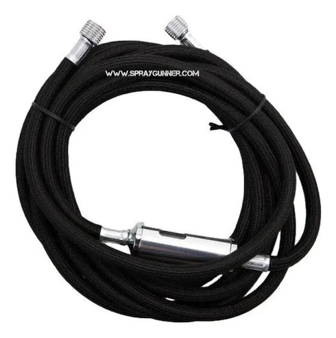Braided Air Hose with Built-In Moisture Trap Filter (3m) by NO-NAME Brand