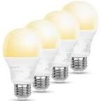 Kasa Smart Light Bulbs that works with Alexa and Google Home, Dimmable Smart LED Bulb, A19, 9W, 800Lumens, Soft White(2700K), CRI?ëÑ90, WiFi 2.4Ghz only, No Hub Required, 4-Pack(KL110P4)