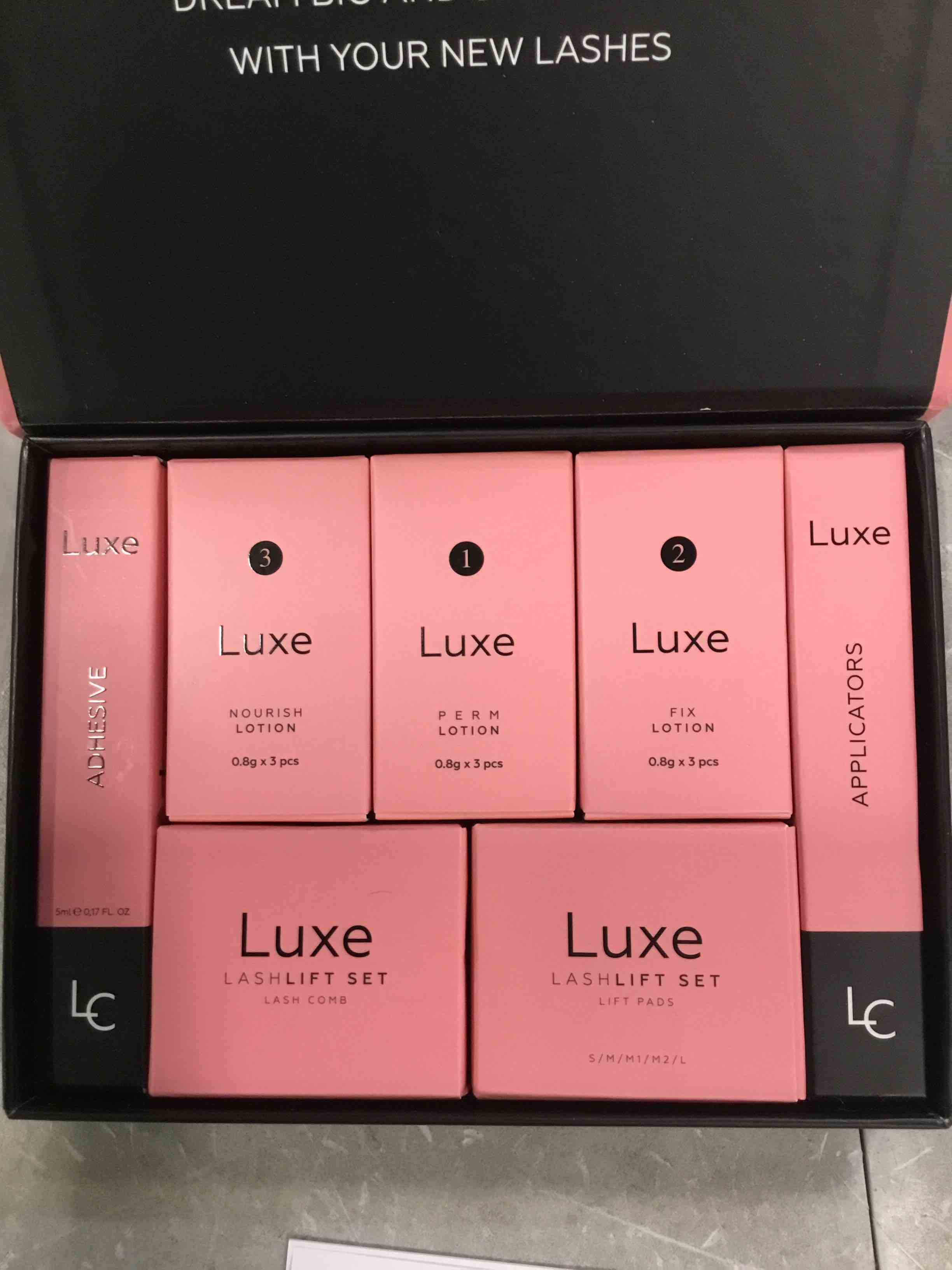 Luxe Lash Lift Kit - Complete Set for Eyelash Lifting - New Version with Adhesive Pads- Easy to Apply and Long Lasting Finish - Professional Results up to 8 Weeks from Home -