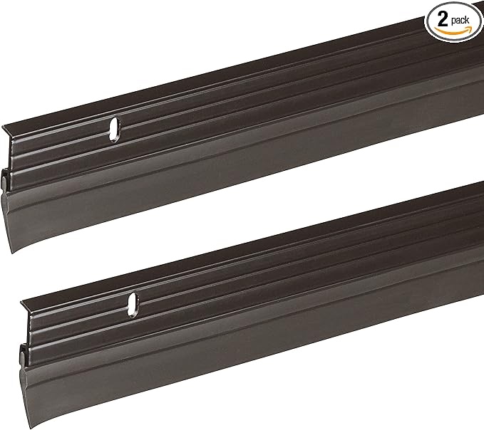 Frost King SB36 Extra Brush Door Sweep, 2-inch X 36-inch Long, Silver-Aluminum - 2-Pack