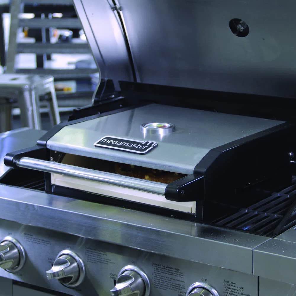 Stainless Steel Countertop Natural Gas Pizza Oven in Silver