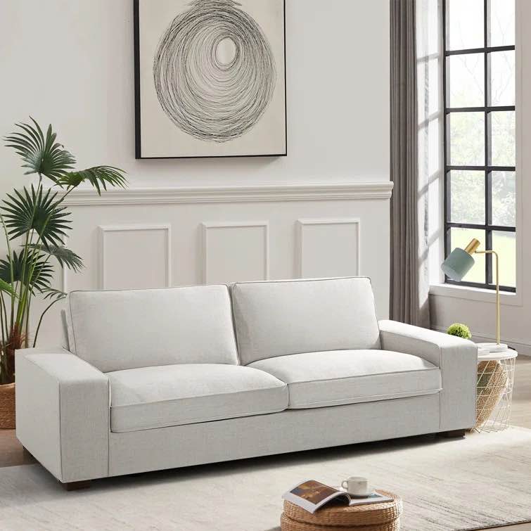 Jonte 88.58'' Modern Chenille Sofa for Small Spaces,Removable Sofa Cushion