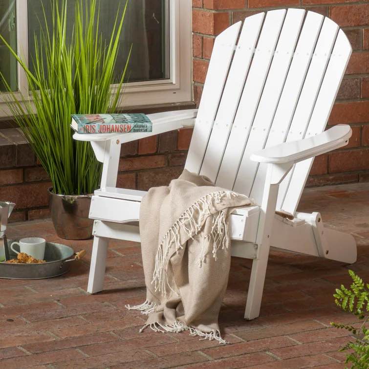 Kalicki Solid Wood Folding Adirondack Chair