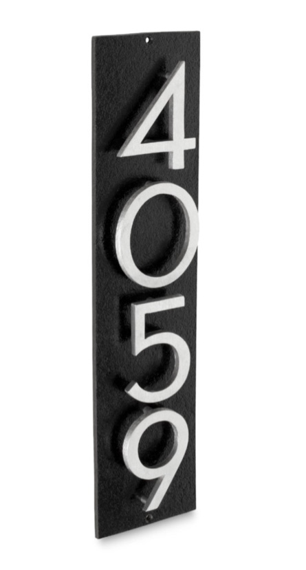 Floating Modern 3" Number Vertical Address Plaque (4 Digits) *similar to stock photo* 
