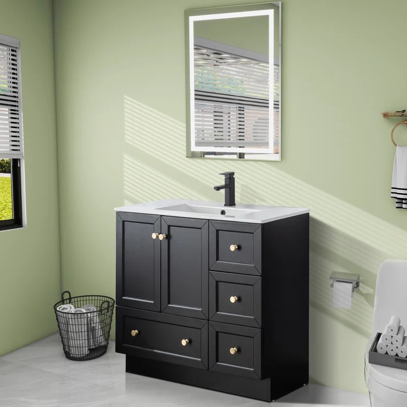 Romia 36'' Single Bathroom Vanity with Ceramic Top (incomplete sink only)