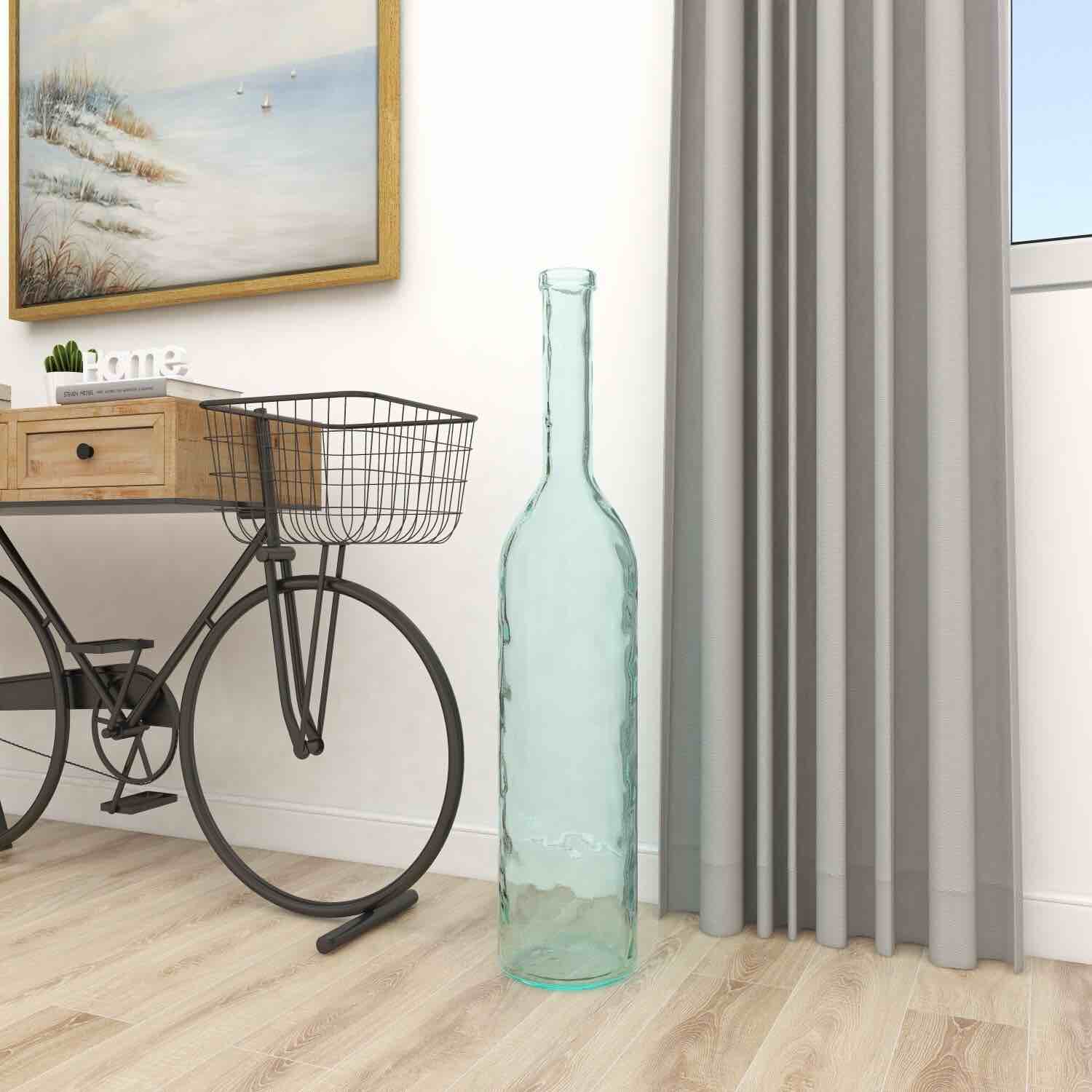 Bocana Blue Recycled Glass Handmade Spanish Vase