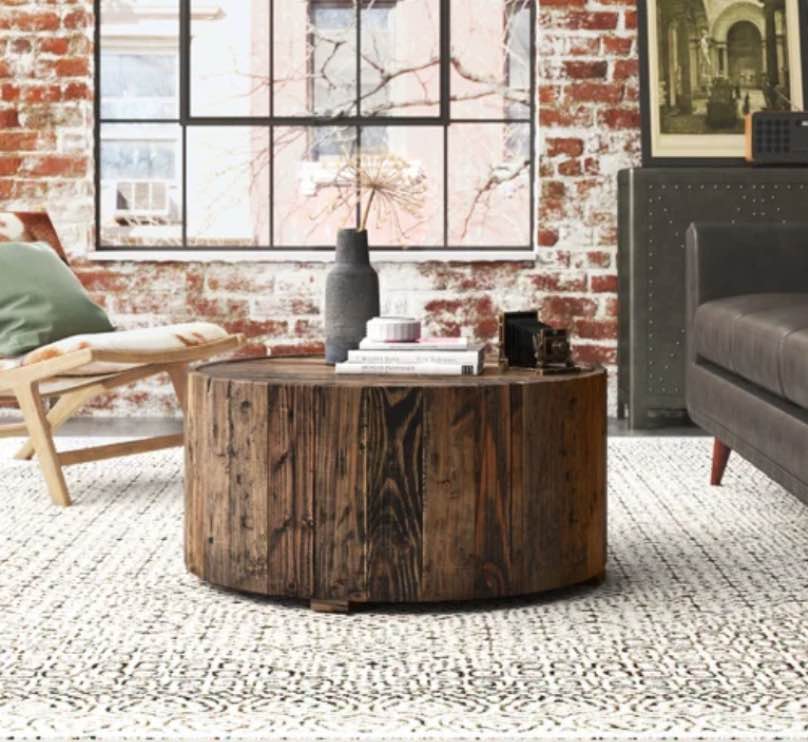 Pasadena Solid Wood Drum Coffee Table