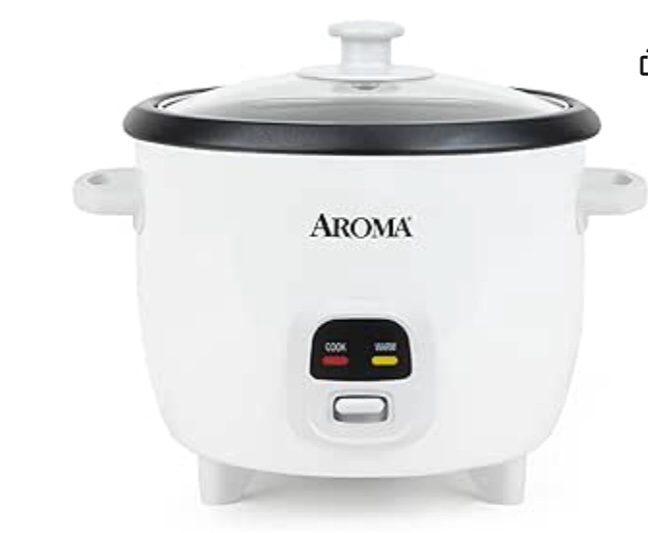 AROMA® Rice Cooker, 3-Cup (Uncooked) / 6-Cup (Cooked), Steamer, Small Rice Cooker, Oatmeal Cooker, Auto Keep Warm, 1.5 Qt, Black