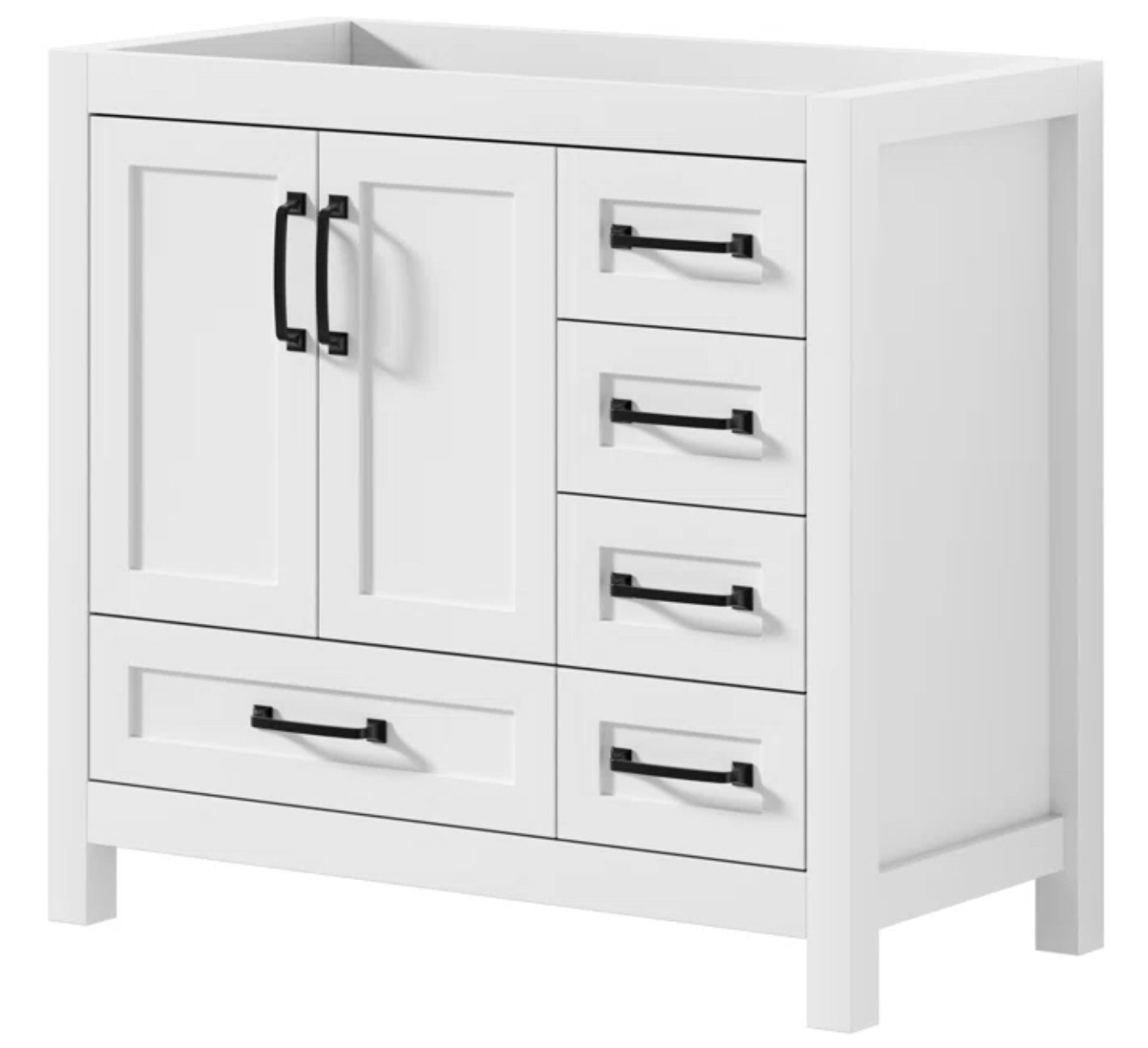 36" Single Bathroom Vanity Base Only, Sink not Included, Assembly Required