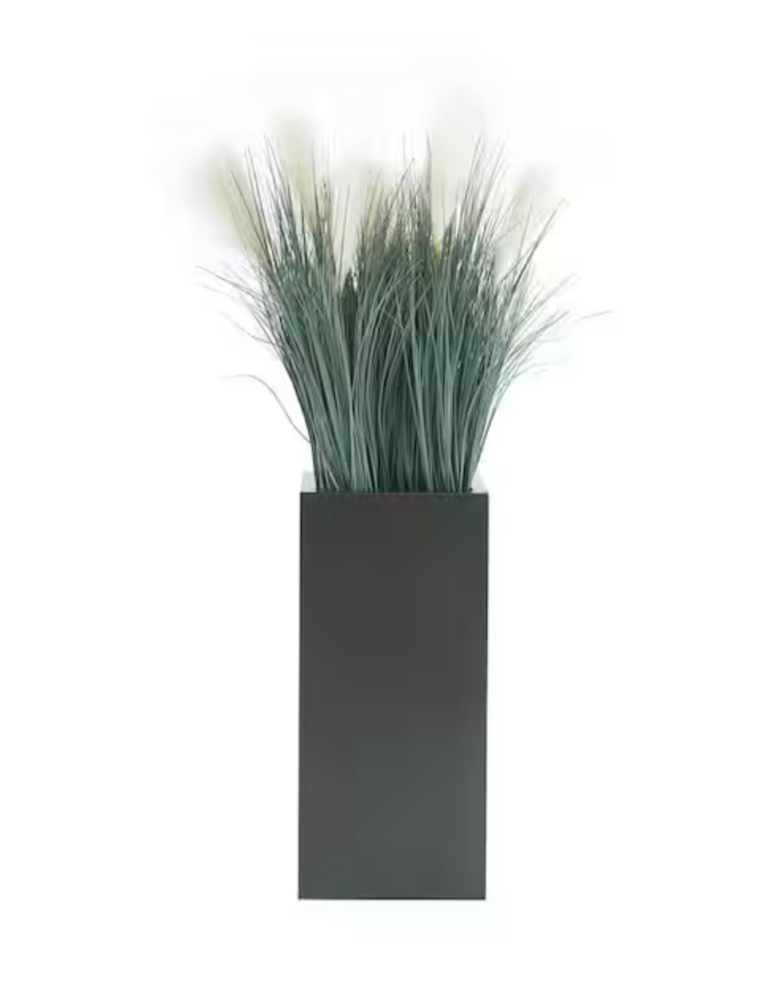 Metal Box Square Planter in Grey