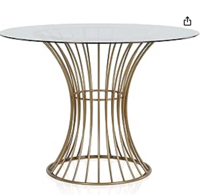 DA7989G-1 glass top Dining table ( incomplete box 1/2)