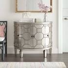 Ezell Solid Wood 4 - Door Mirrored Accent Cabinet