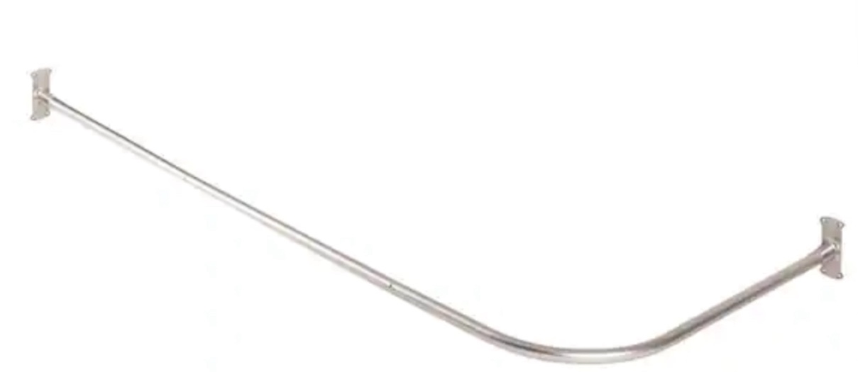 Corner L-Shaped Fixed Shower Curtain Enclosure