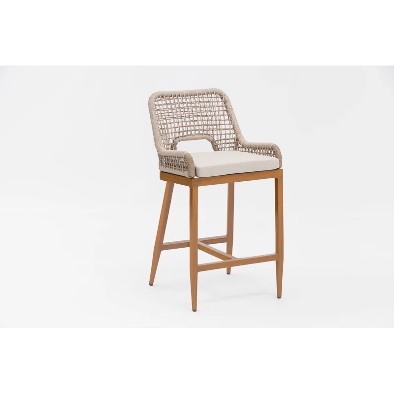 Aluminum Outdoor Stool with Cushion