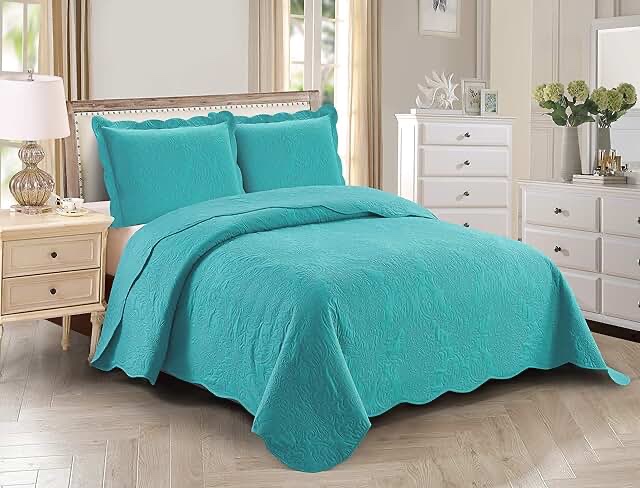 turquoise quilt set