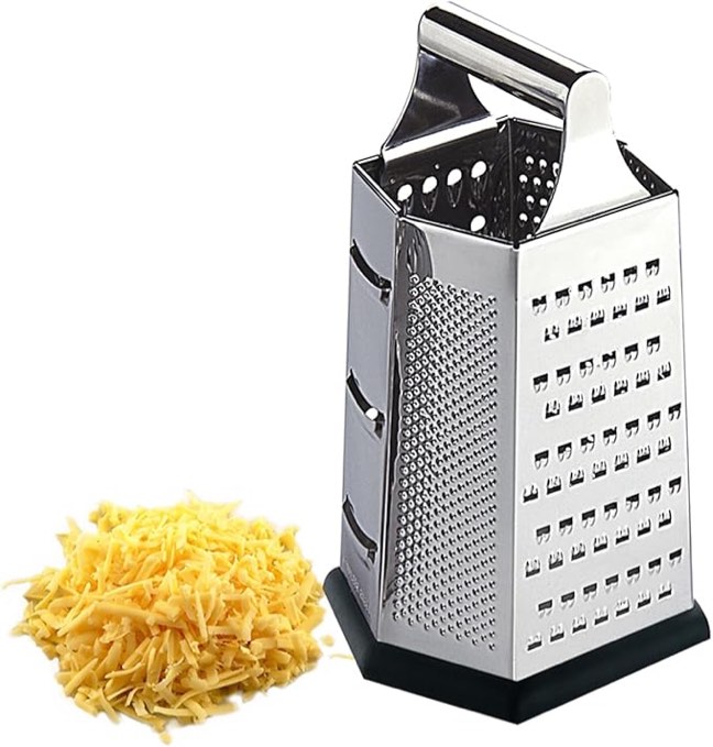 Home Basics Heavyweight 6 Sided Steel Cheese Grater