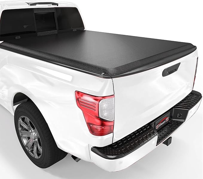 Soft Roll Up Truck Bed Tonneau Cover Fits for 2017-2024 Nissan Titan 5.7 FT Bed Black