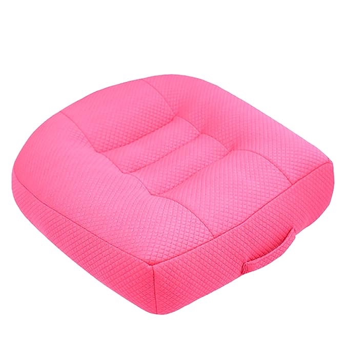 Car Booster Seat for Short Drivers Adult Cushions Heightening Height Boost Mat, Portable and Breathable Booster Seat Cushion?for Car, Office, Home?Gift for Female Drivers (Pink)