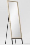 20" x 66" Oak and Metal Modern Floor Mirror Brown - Project 62