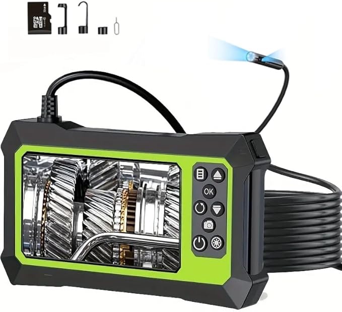 Upgraded Dual Lens Endoscope Camera with Lights, Anhendeler 1080P Pro HD Borescope Camera 4.3" LCD Screen Inspection Camera, IP67 Waterproof Snake Camera,3000mAh Battery, 32G TF Card? Gifts for Men
