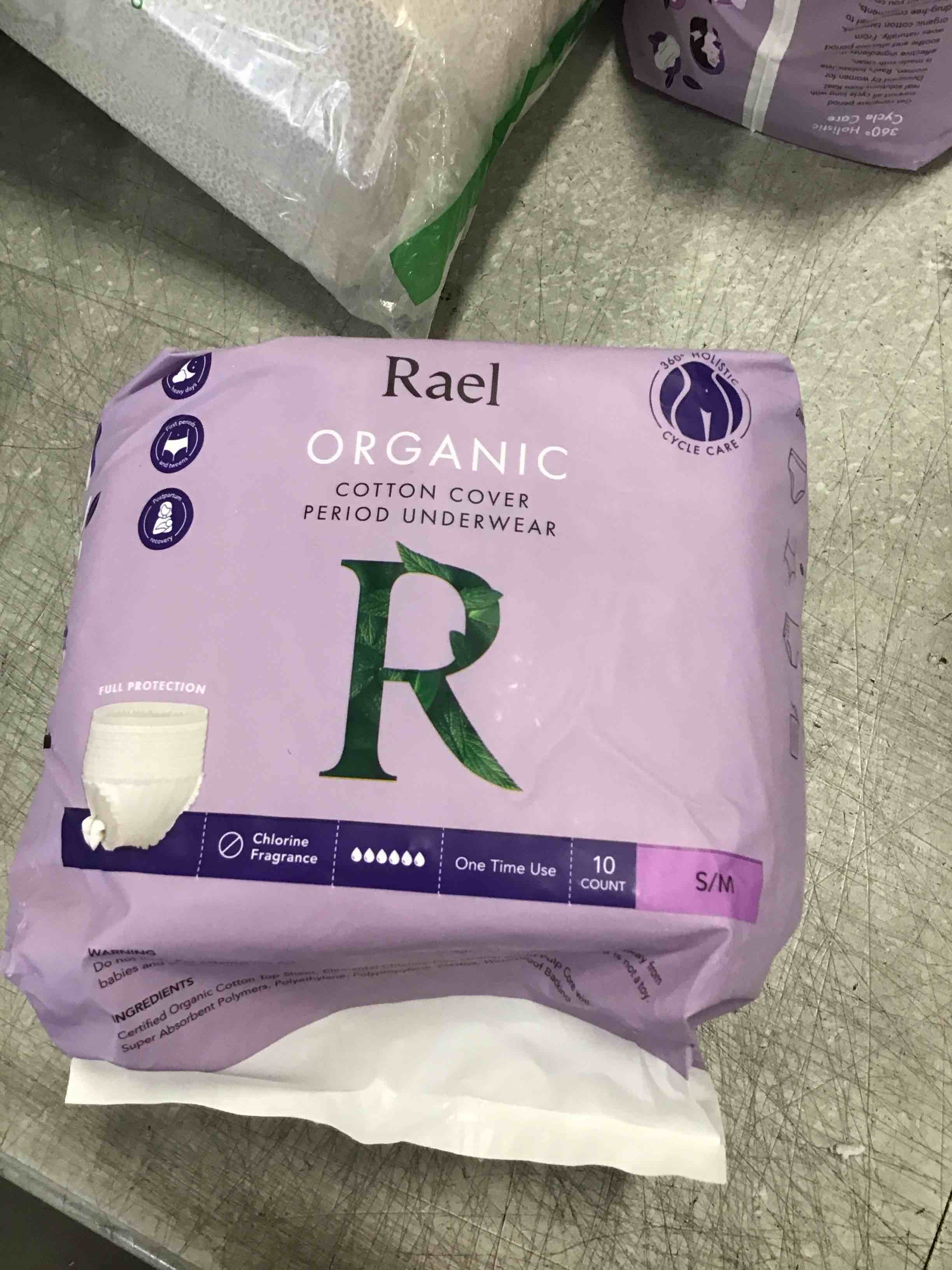 Rael Organic Disposable Period Underwear for Women Postpartum and Heavy