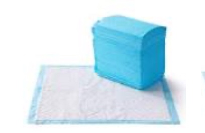 Amazon Basics Dog and Puppy Pee Pads with Leak-Proof Quick-Dry Design for Potty Training, Heavy Duty Absorbency, Regular Size, 24 x 23 Inches, Pack of 50, Blue & White