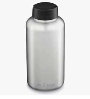 Klean Kanteen Wide w/Wide Loop Cap  64oz  Brushed Stainless
