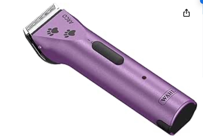 Wahl Professional Animal Arco Pet, Dog, Cat, and Horse Cordless Clipper Kit, Purple (8786-1001)